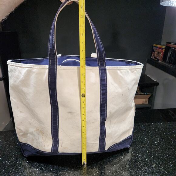 VTG LL Bean Boat & Tote Canvas Bag Zip Close USA Made XL X-Large - Picture 14 of 16
